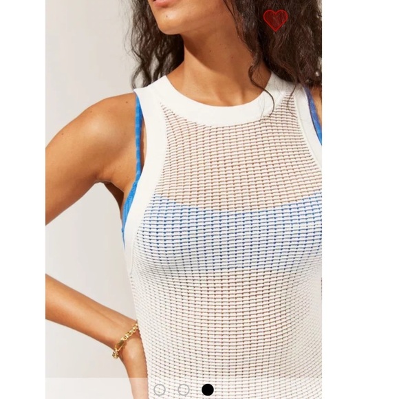 Solid & Striped The Carson White Knit Racerback Swim Coverup Dress NWOT - Picture 2 of 10